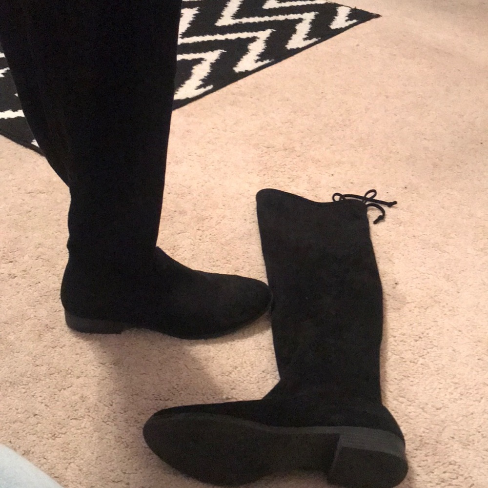 over the knee boots black